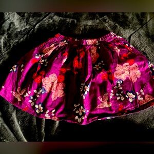 Tea collection purple pink floral skirt 6